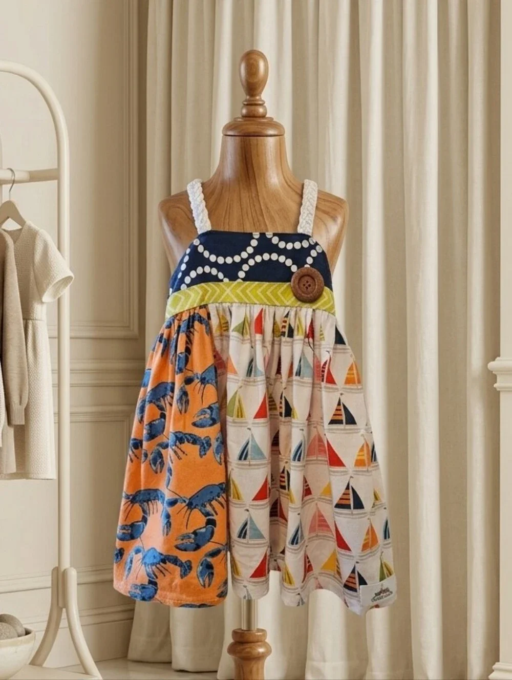 Brownie Goose Showcase Emerie & Asher Nautical Sailboat Lobster Sundress 4T